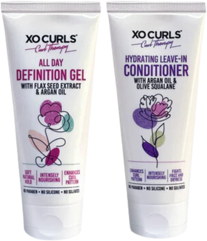 XO Curls All Day Defination Gel And Hydrating Leave In Conditioner Combo