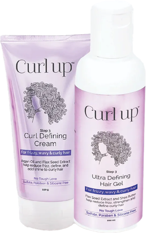 Curl Up Hair Styling Curl Defining Cream ,Ultra Defining Hair Gel Combo