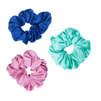 Curl Basics Satin Scrunchies Pack 3 - Free Size