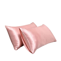 Curl Basics Satin Pillow Covers (Set Of 2) - Free Size