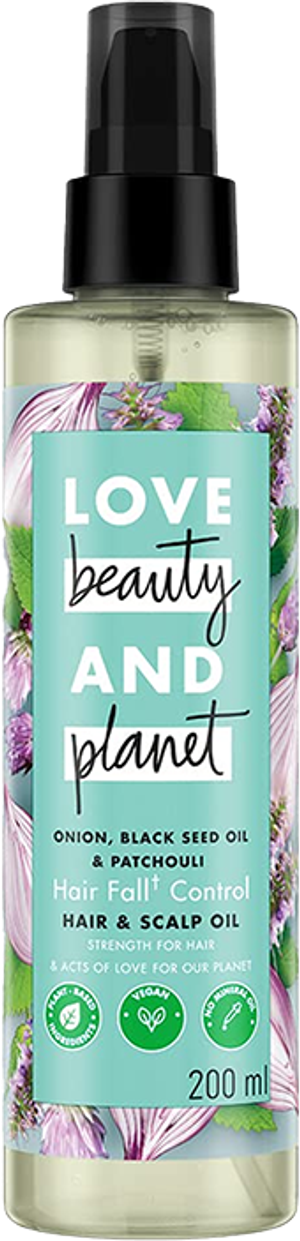 Love Beauty and Planet Onion, Black Seed Oil and Patchouli Hair fall Control Sulfate Free Shampoo - 200 ml