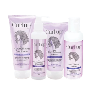 Curl Up Ultra Defining Bundle Moisturising Shampoo,Hydrating Conditioner,Defining Cream,Defining Hair Gel