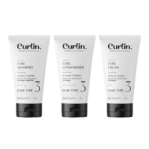 Curlin The Curl Essential Trio - Curl Shampoo, Curl Conditioner, Curl Cream - 200 gm