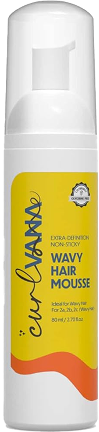 Curlvana Extra-Definition Non-Sticky Wavy Hair Mousse - 80 ml