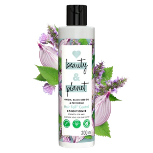 Love Beauty and Planet Onion, Black Seed Oil and Patchouli Hair fall Control Sulfate Free Conditioner  - 200 ml